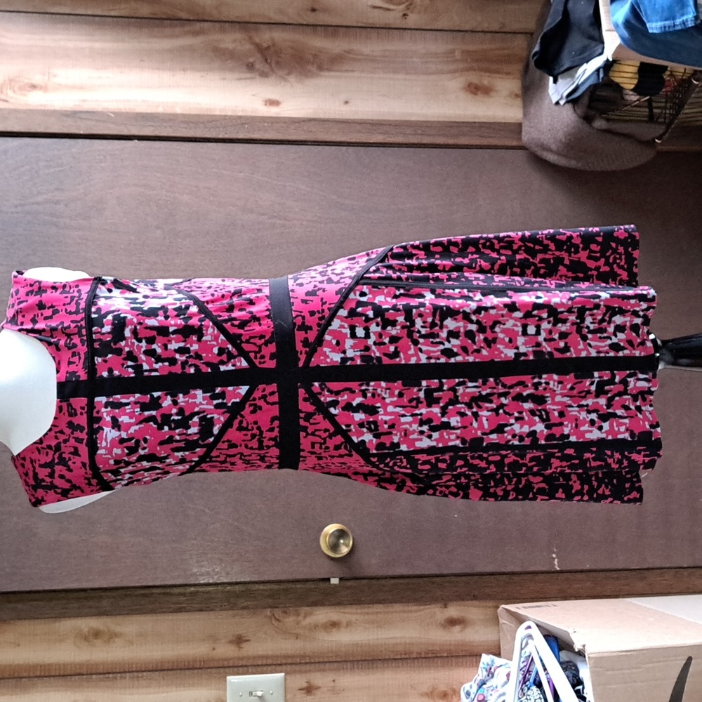 Size 8 red/black/gray dress. Just...Taylor